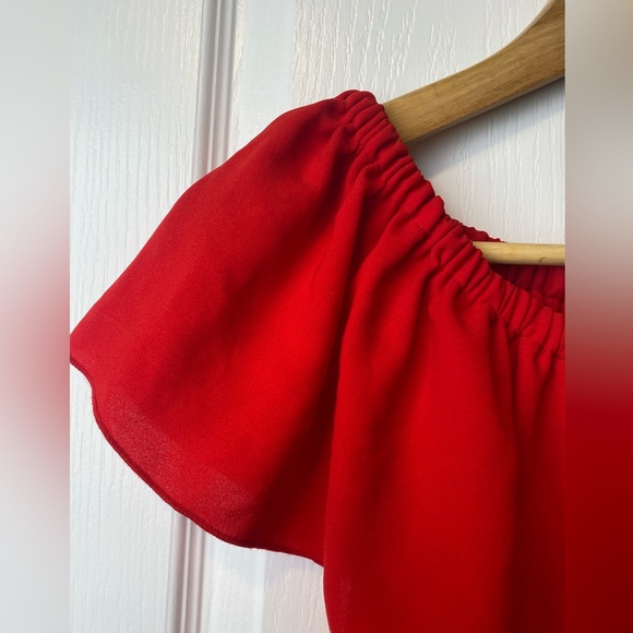 Wilfred Aritzia Neuchatel Off the shoulder dress size XS Red - Picture 3 of 7